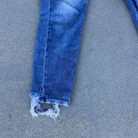 Paige Hoxton Crop Jeans Mid Rise Light Wash Denim Women's Blue Size 29 - Picture 9 of 13